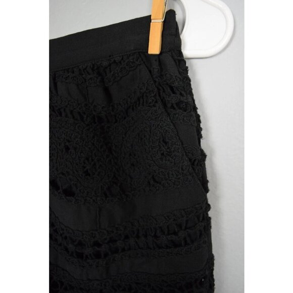 VALERIE KHALFON PARIS SHANGRI CROCHET BLACK SHORTS - Picture 3 of 8
